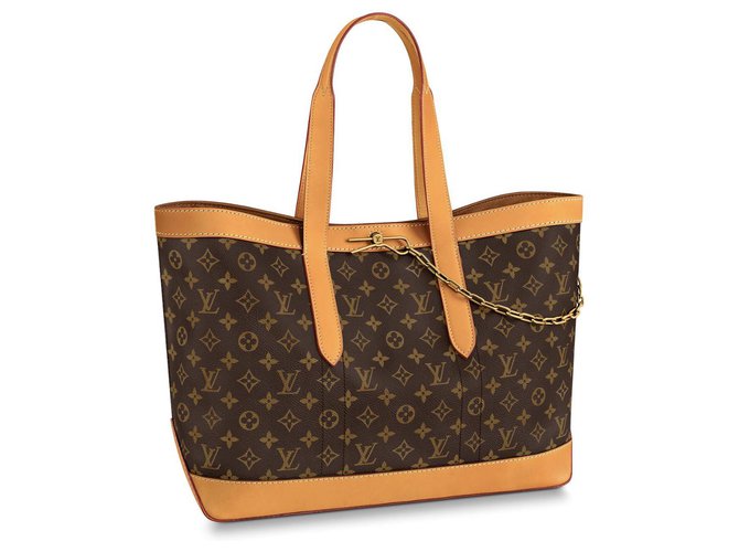 Louis Vuitton Cabas new Brown Leather  ref.154972