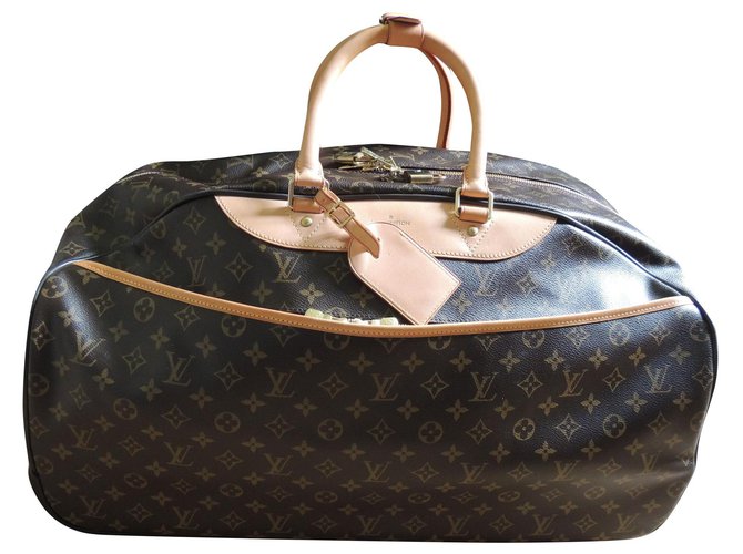 LOUIS VUITTON BAGAGE EOLE 60 Brown Leather Cloth  ref.155165
