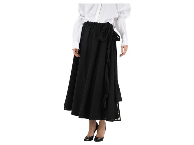 Prada falda nueva Negro Algodón  ref.155171