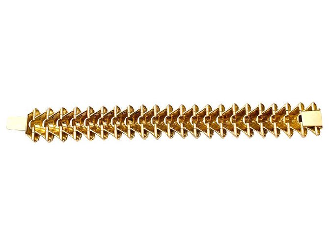 inconnue Bracelet articulé en or jaune.  ref.155198