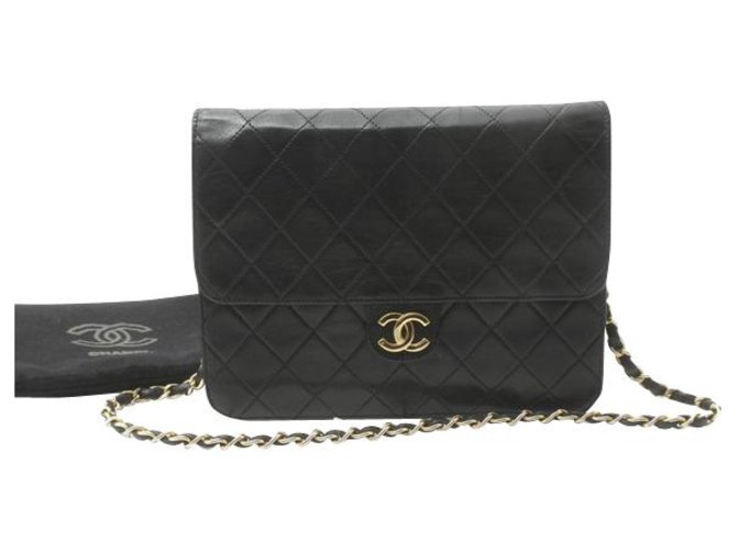 Chanel Timeless/Classique Black Leather  ref.155237