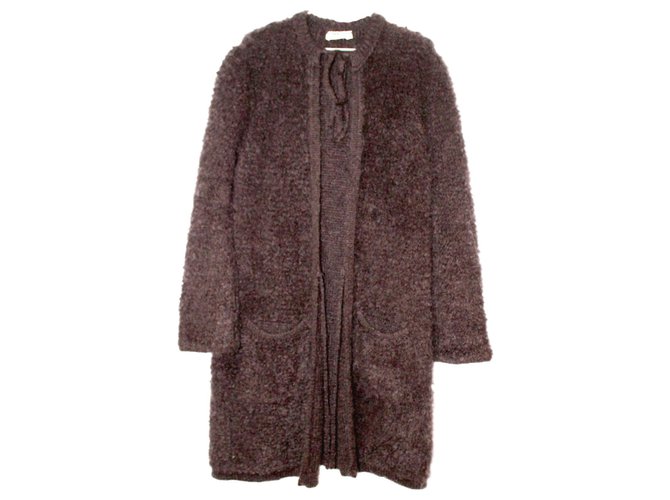 Sonia Rykiel sweet chocolate mohair coat sweater Wool  ref.155249