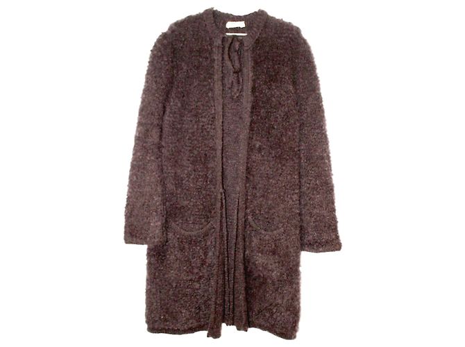 Sonia Rykiel Mohair-Mantelpullover mit süßer Schokolade
