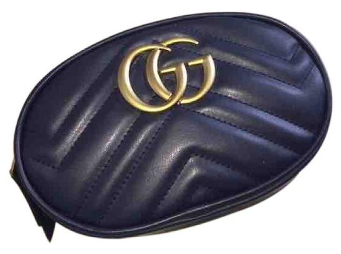 Gucci Bolsas, carteiras, casos Azul escuro Couro  ref.155257