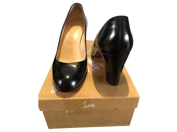 Christian Louboutin Miss Tack 70 Black Leather  ref.155347