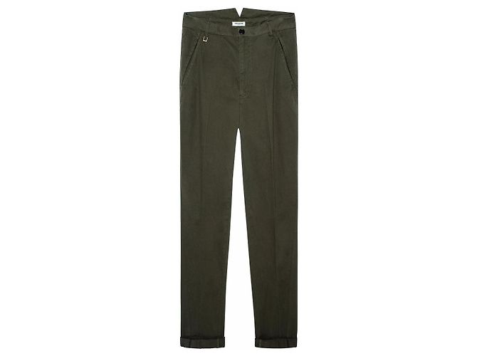 Pantalón chino Zadig & Voltaire verde de algodón Caqui