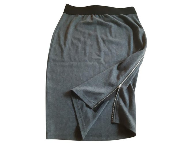 Autre Marque Skirts Grey Cotton  ref.155502