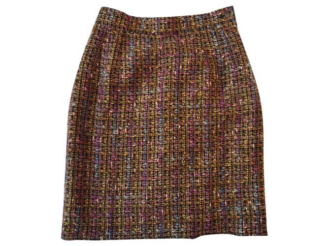 Skirt Yves Saint Laurent Multiple colors Polyester Wool  ref.155519