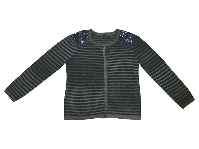 Berenice Knitwear Black Grey Wool Acrylic  ref.155527