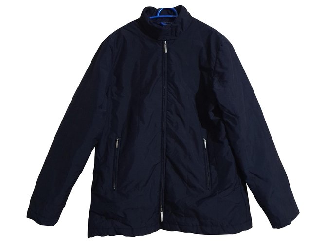 Burberry Jackets Blue Polyester Wool Polyamide  ref.155587