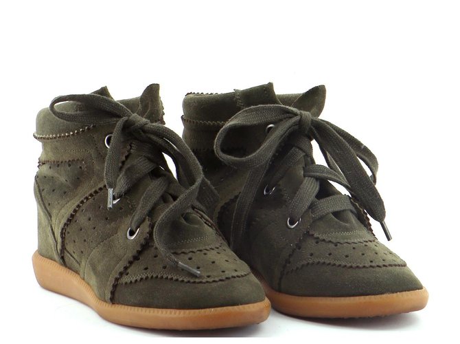 Isabel Marant Ankle Boots / Low Boots Khaki Deerskin  ref.155609