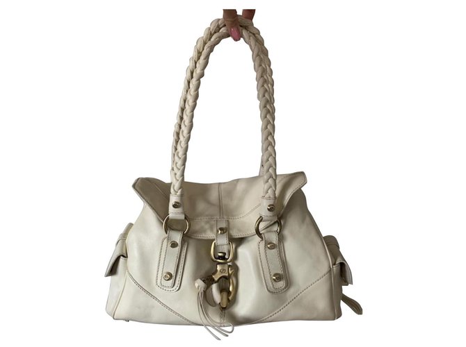 Autre Marque Handbags Cream Leather  ref.155625