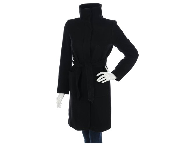 Filippa K Coats, Outerwear Black Viscose Acetate  ref.155698