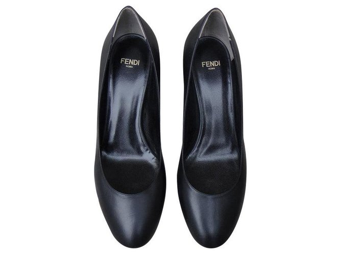 Fendi Heels Black Leather  ref.155700