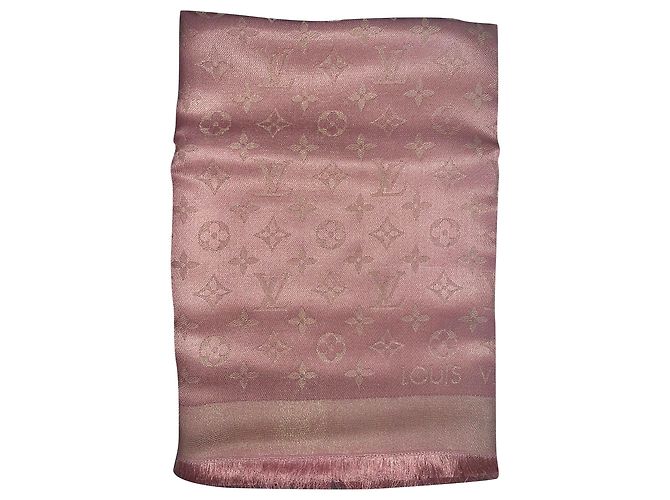 Louis Vuitton Monogramme Shine Rosa D'oro Seta Poliestere Lana Viscosa