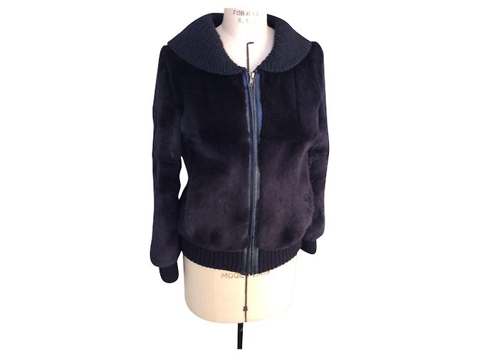 Giacca Cacharel in coniglio Blu navy