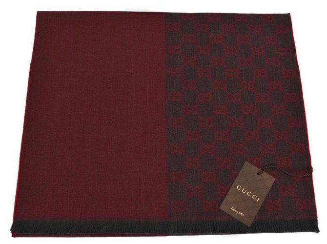 GUCCI     Luxus   Schal   Unisex Dark red Wool  ref.155805