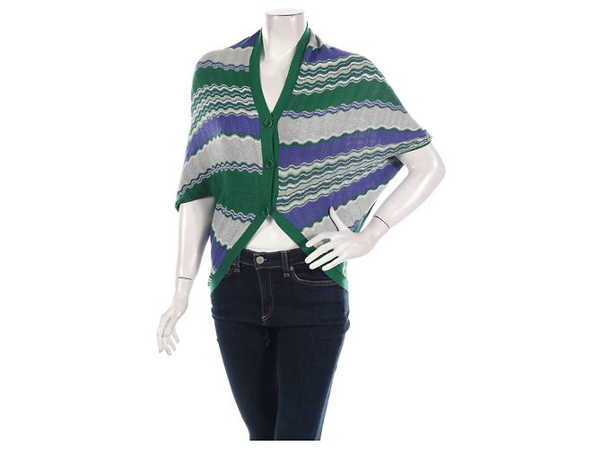 Cardigan Bcbg Max Azria de seda e algodão XS S Multicor