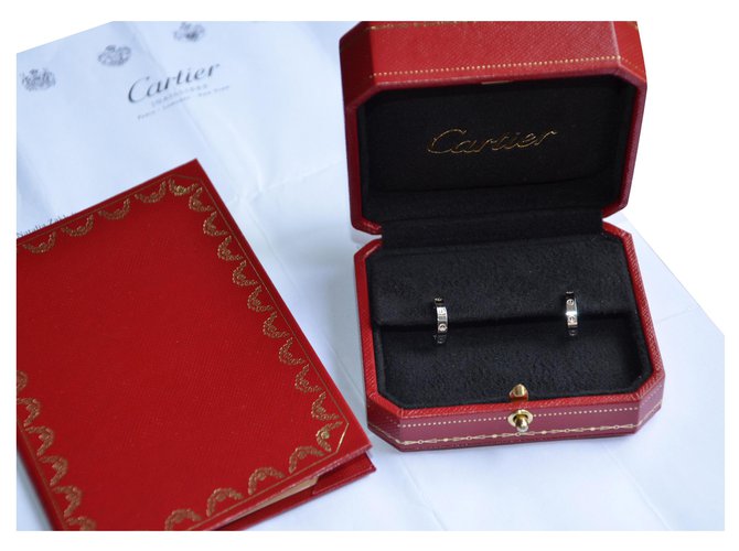 Cartier Love earrings in white gold Silvery Grey  ref.155820