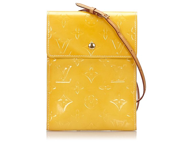 Louis Vuitton Yellow Vernis Kenmare Cuir Cuir vernis Jaune  ref.155898
