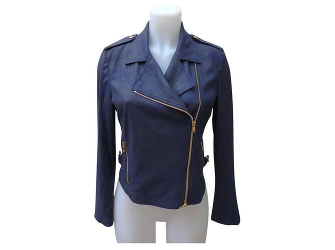 Emilio Pucci Jackets Navy blue Polyester  ref.155926