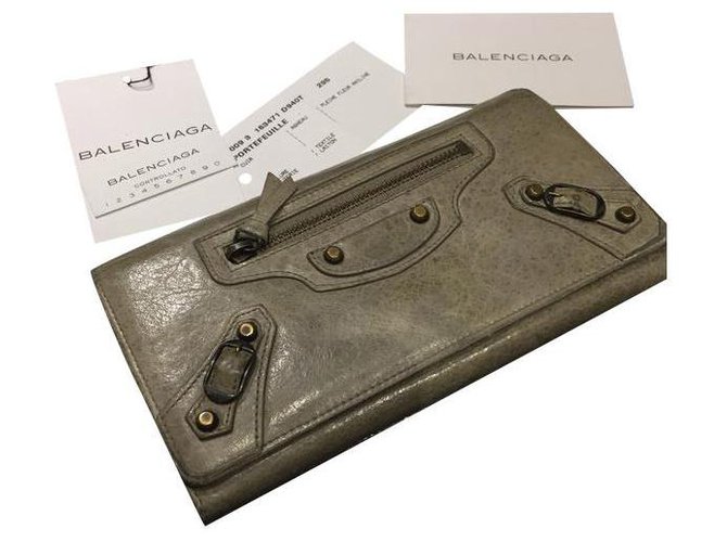 Balenciaga Wallet Beige Leather  ref.155950