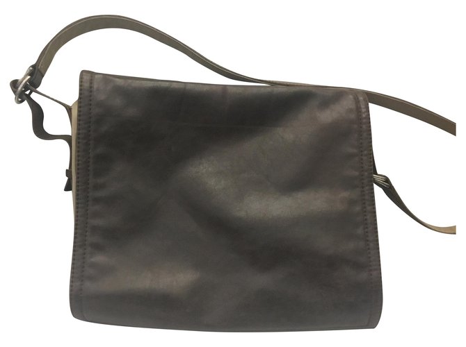 Orciani tracolla Brown Leather  ref.155957
