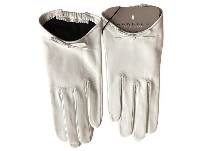 Agnelle Gloves White Lambskin  ref.155960