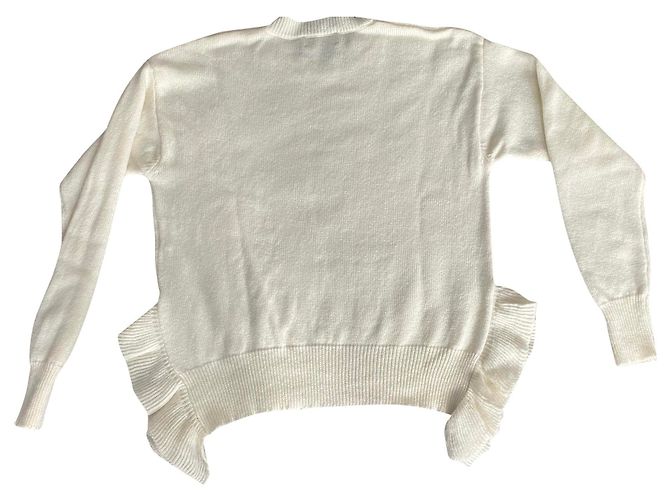 Essentiel Antwerp Strickware Weiß aus Kaschmir und Wolle