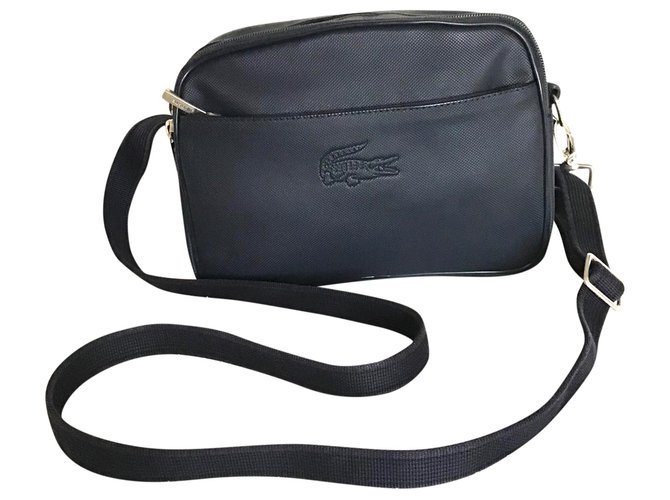 Lacoste Bags Briefcases Navy blue Cloth  ref.155993