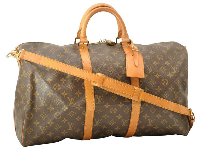 Louis Vuitton Boston Bag Brown Cloth  ref.156005