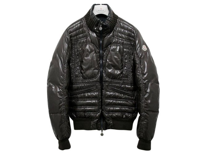 Moncler BASTILLE reversível real jaqueta Marrom Poliamida  ref.156022