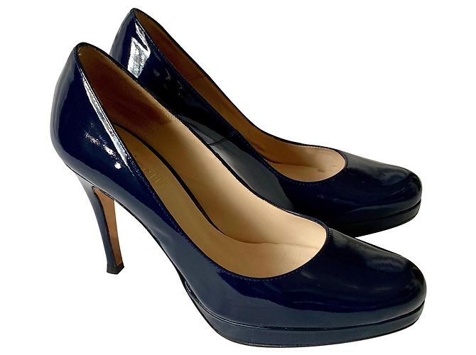Minelli Emeline Navy Blue Patent Leather Stiletto Pumps