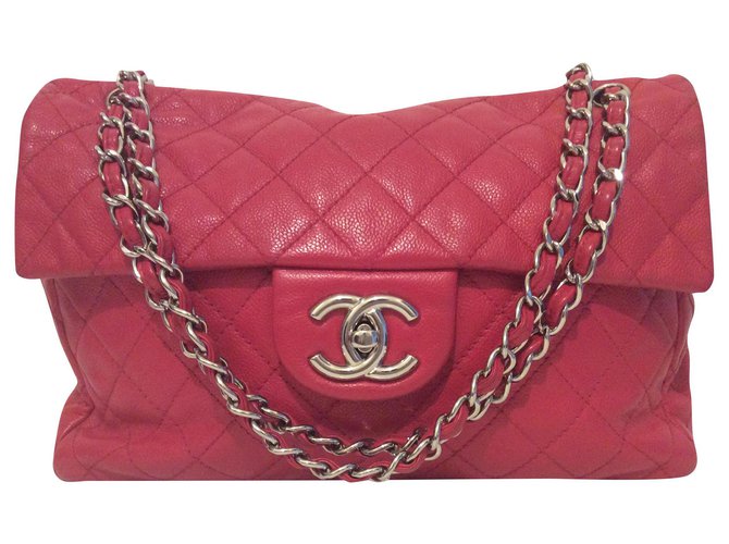 Timeless Chanel Handbags Pink Leather  ref.156055