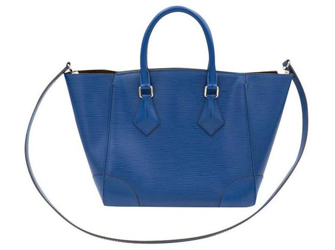 Louis Vuitton Memphis PM bag Navy blue Leather  ref.156070