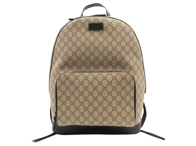Gucci Supreme GG Backpack Beige Cloth  ref.156076