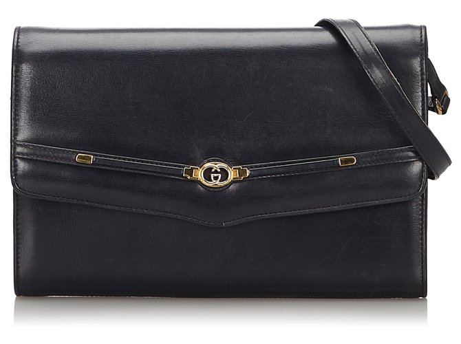 Gucci Black Leather Crossbody Bag  ref.156102