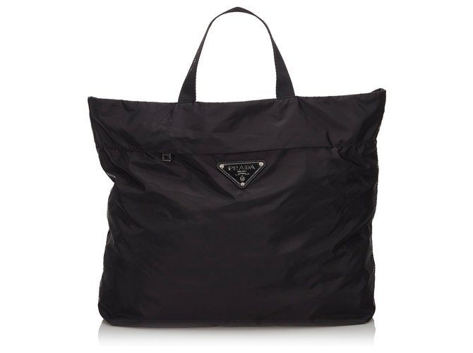 Prada Black Nylon Tote Bag Cloth  ref.156114