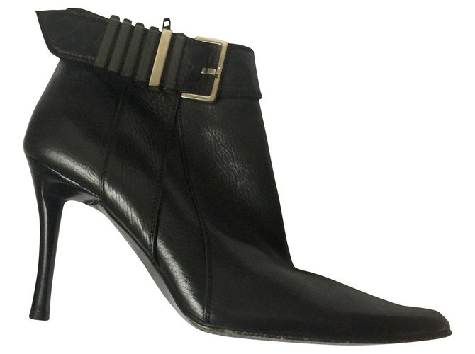Bottega Veneta Buckled ankle boots Black Leather  ref.156224