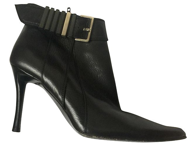 Botines negros de piel con hebilla Bottega Veneta