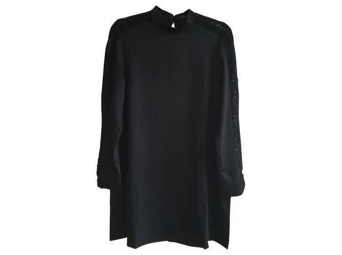 Bcbg Max Azria Dresses Black Polyester  ref.156301