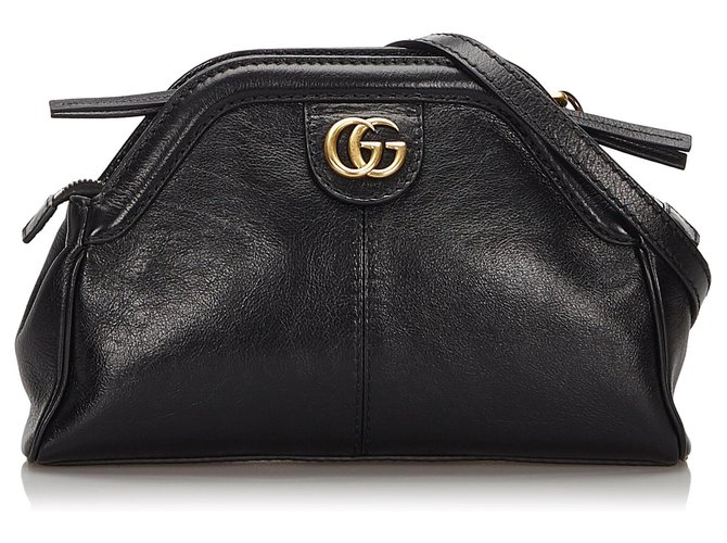 Gucci ReBelle Umhangetasche aus schwarzem Leder ref.156374 Joli Closet