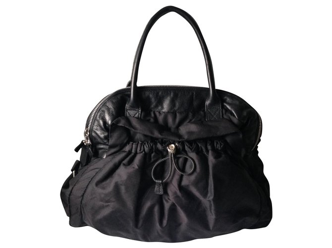 Séquoia Bolsos de mano Negro Paño  ref.156452