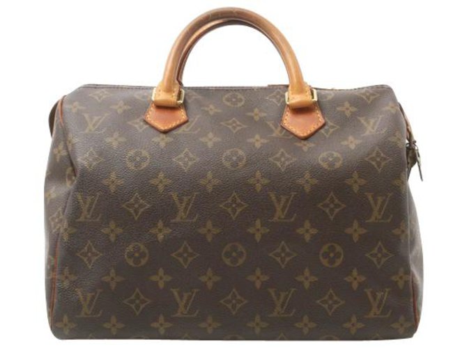 Louis Vuitton Speedy 30 Brown Cloth  ref.156468