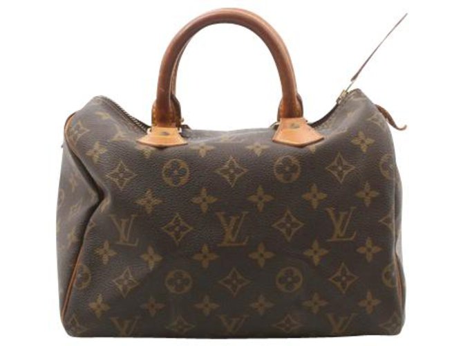 Louis Vuitton Speedy 25 Brown Cloth  ref.156470