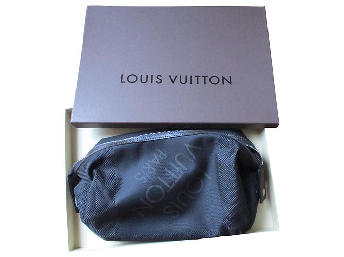 Louis Vuitton Toiletry bag , giant checkerboard. Black