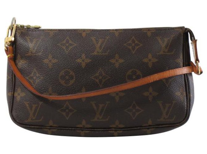 Louis Vuitton Pochette Accessoires Brown Cloth  ref.156495