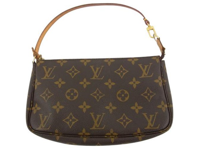 Louis Vuitton Pochette Accessoires Brown Cloth  ref.156496