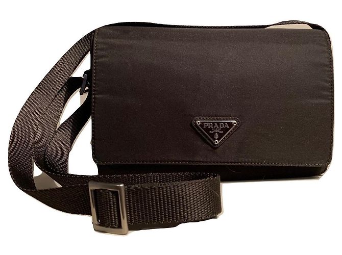 Etiquette Prada Bolsa de lona marrom