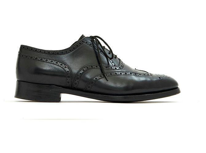 JM Weston DERBY PERFORATO NERO REGNO UNITO7.5E FR41